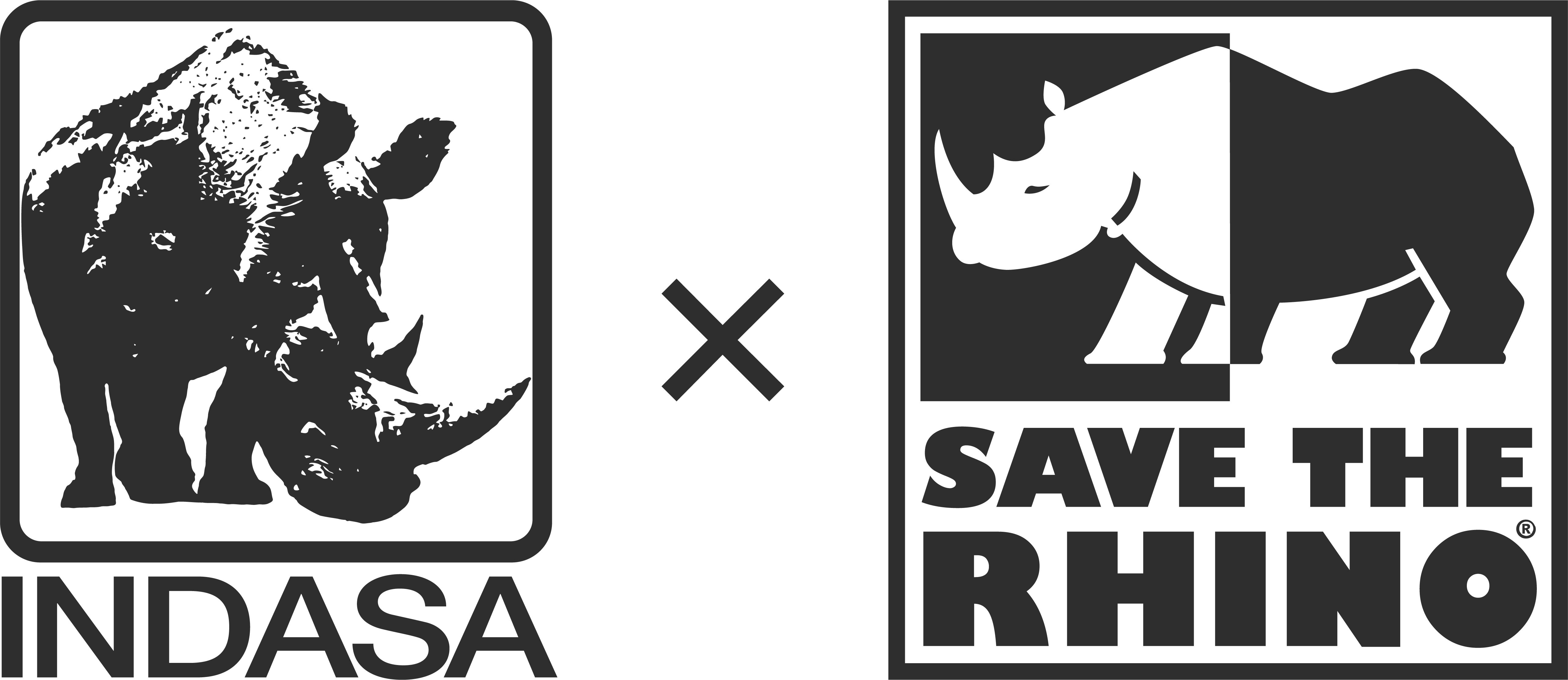 Logo for INDASA and Save the Rhino International