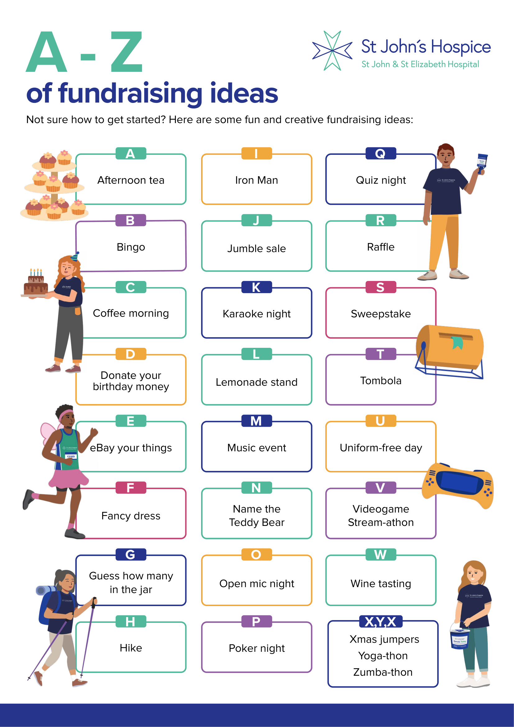 A - Z fundraising ideas